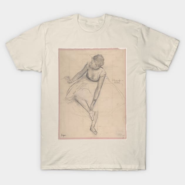 Dancer Adjusting Her Slipper T-Shirt by EdgarDegas